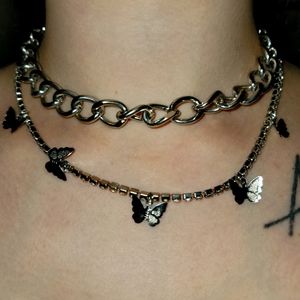 FREE with jewlery or scrunchie purchase! butterfly bling necklace with chain